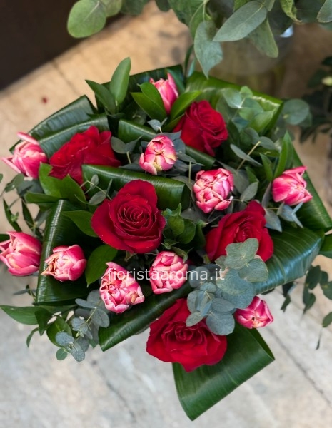 Bouquet rose e tulipani