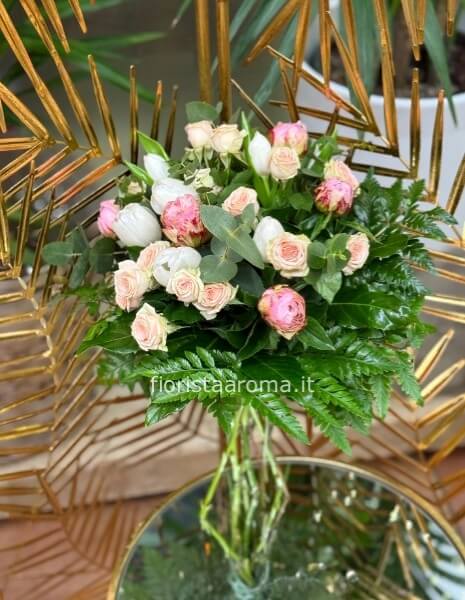 bouquet rose e peonie
